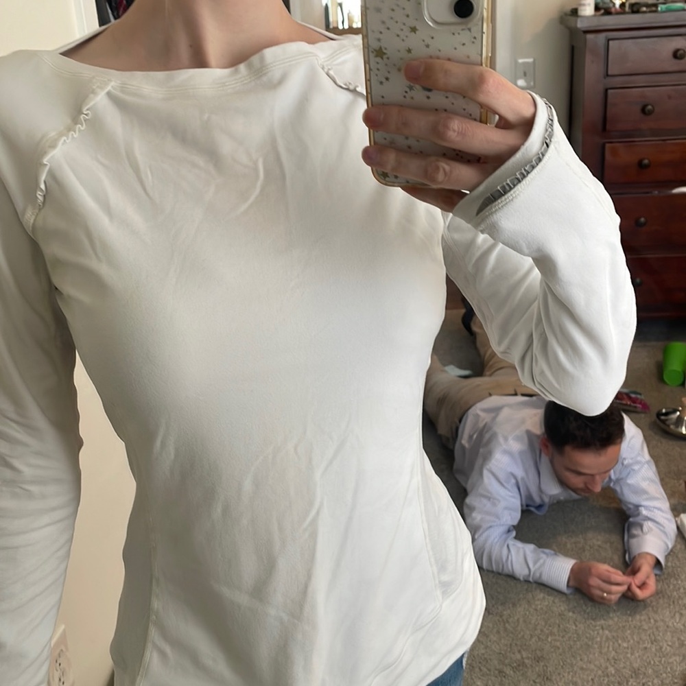 Lululemon ruffle long sleeve shirt